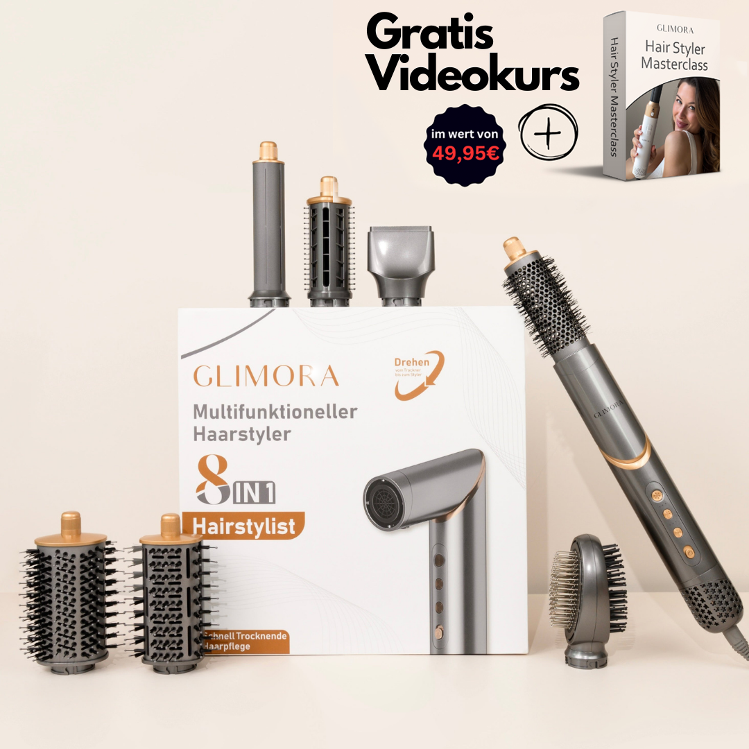 GLIMORA® - 8 in 1 StylePro Hair Styler
