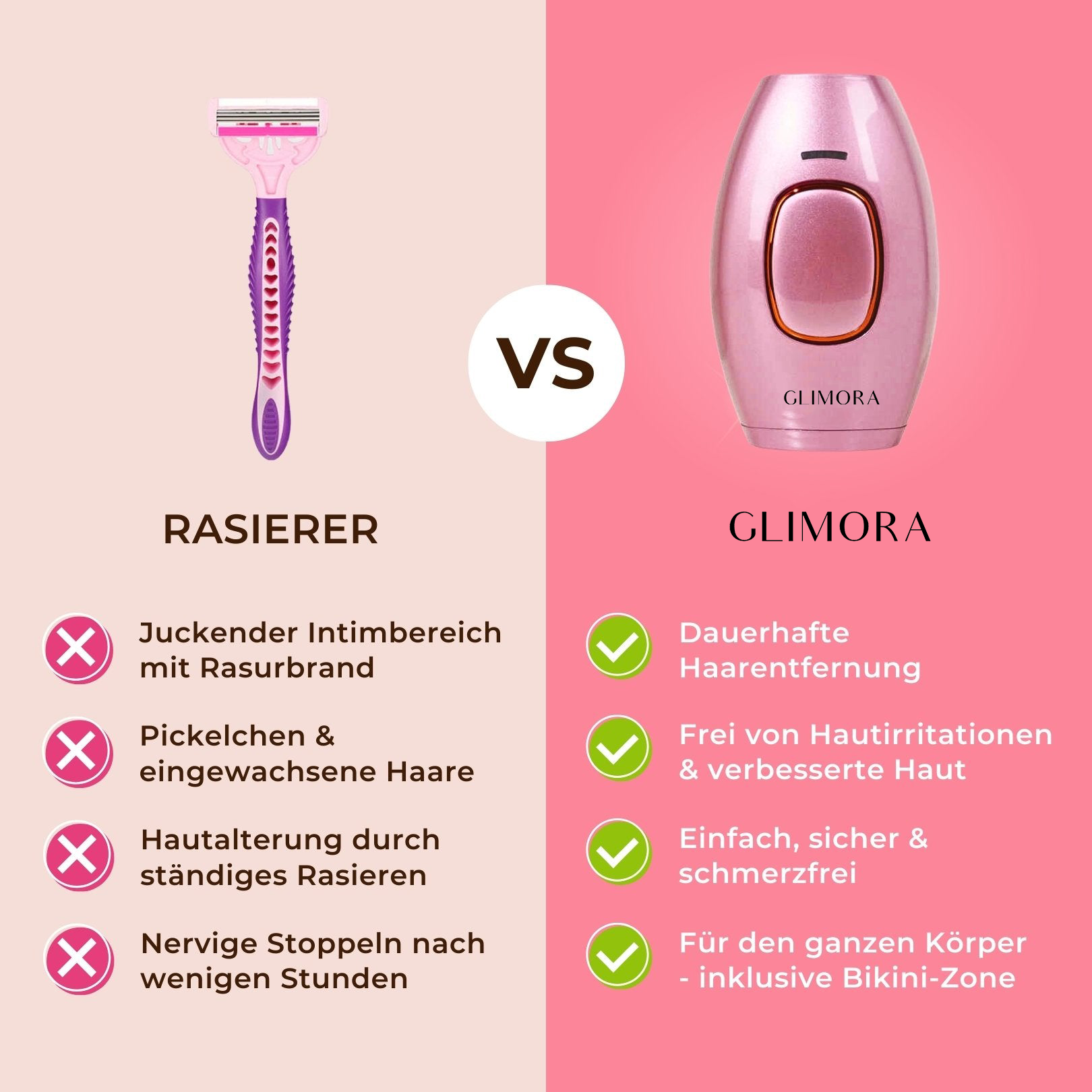 GLIMORA® - IPL Haarentfernung