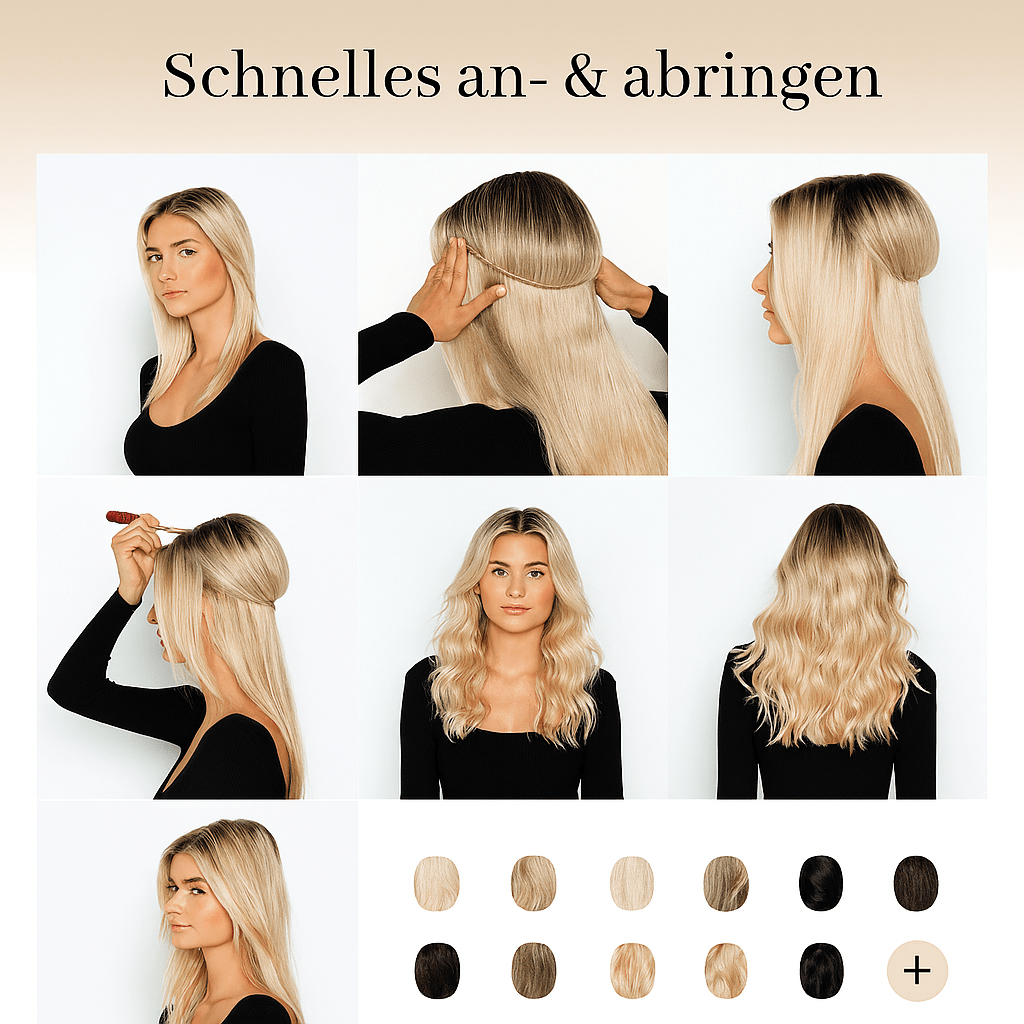 GLIMORA® Haar Extensions echthaar für volles, natürliches Haar mit verschiedenen Längen und Farben