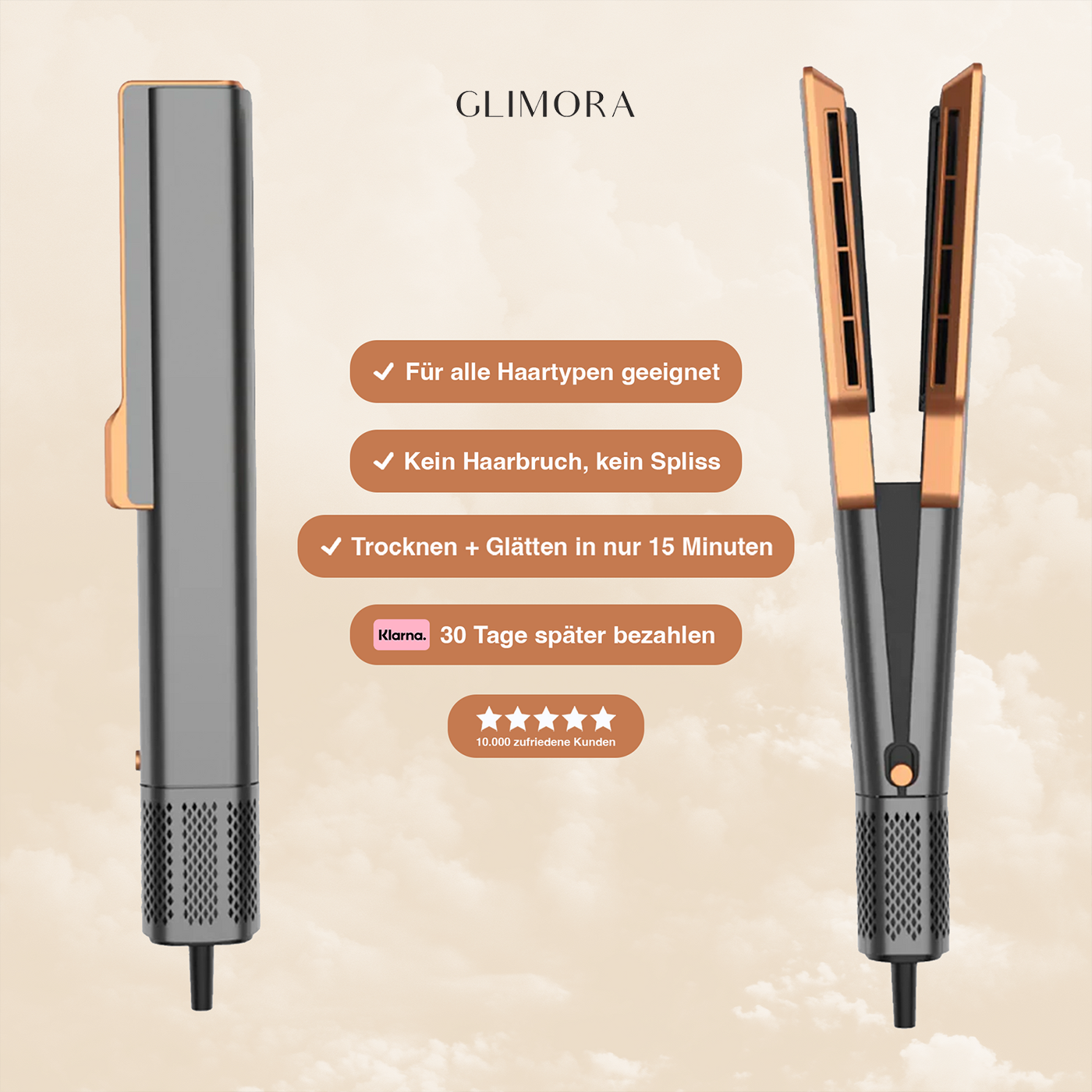 Luftglätter Glimora Stylinggerät Übersicht