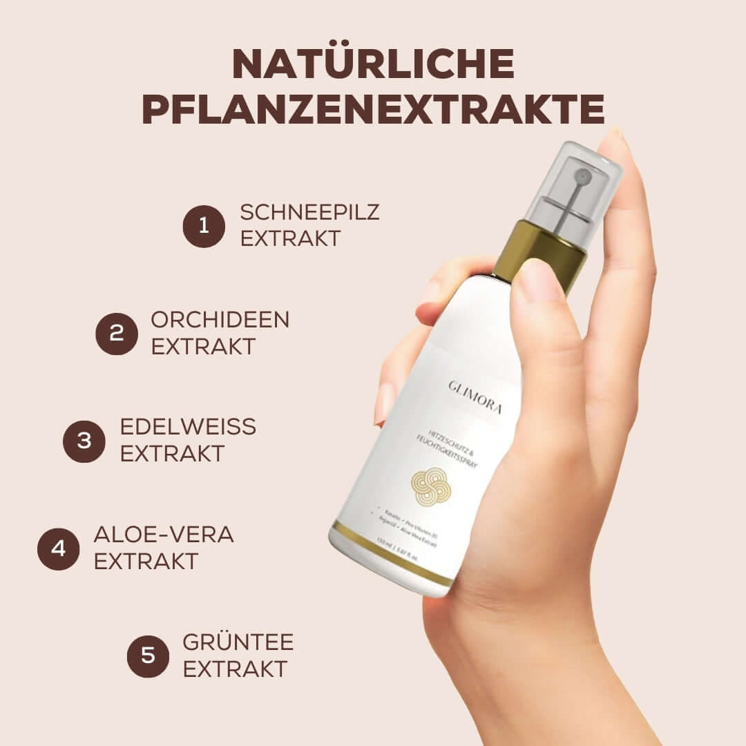 Hitzeschutzspray Haare Anwendung Föhnen Glätten Locken