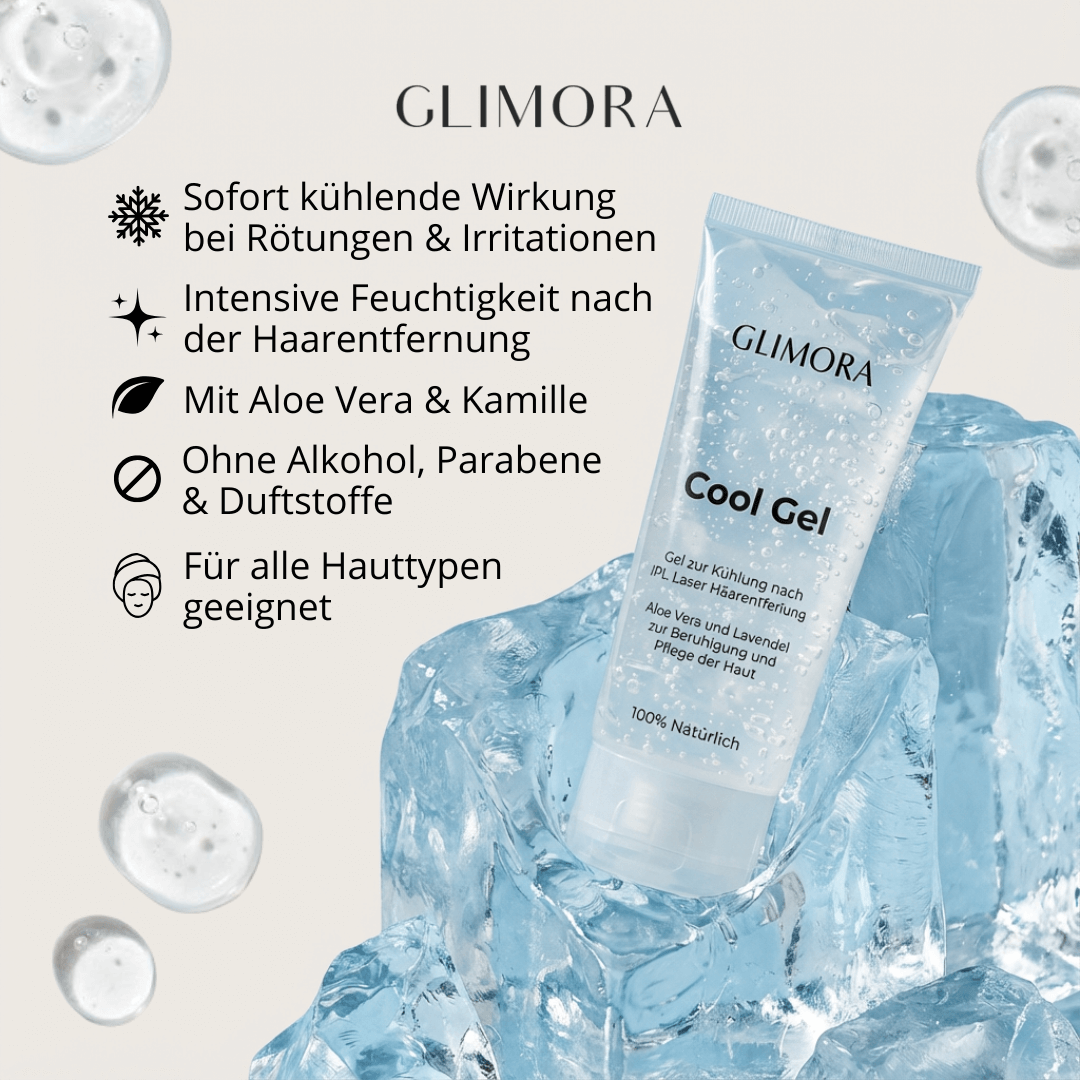 Kühles Gel Glimora nach Sonnenbad Kühlung & Frische