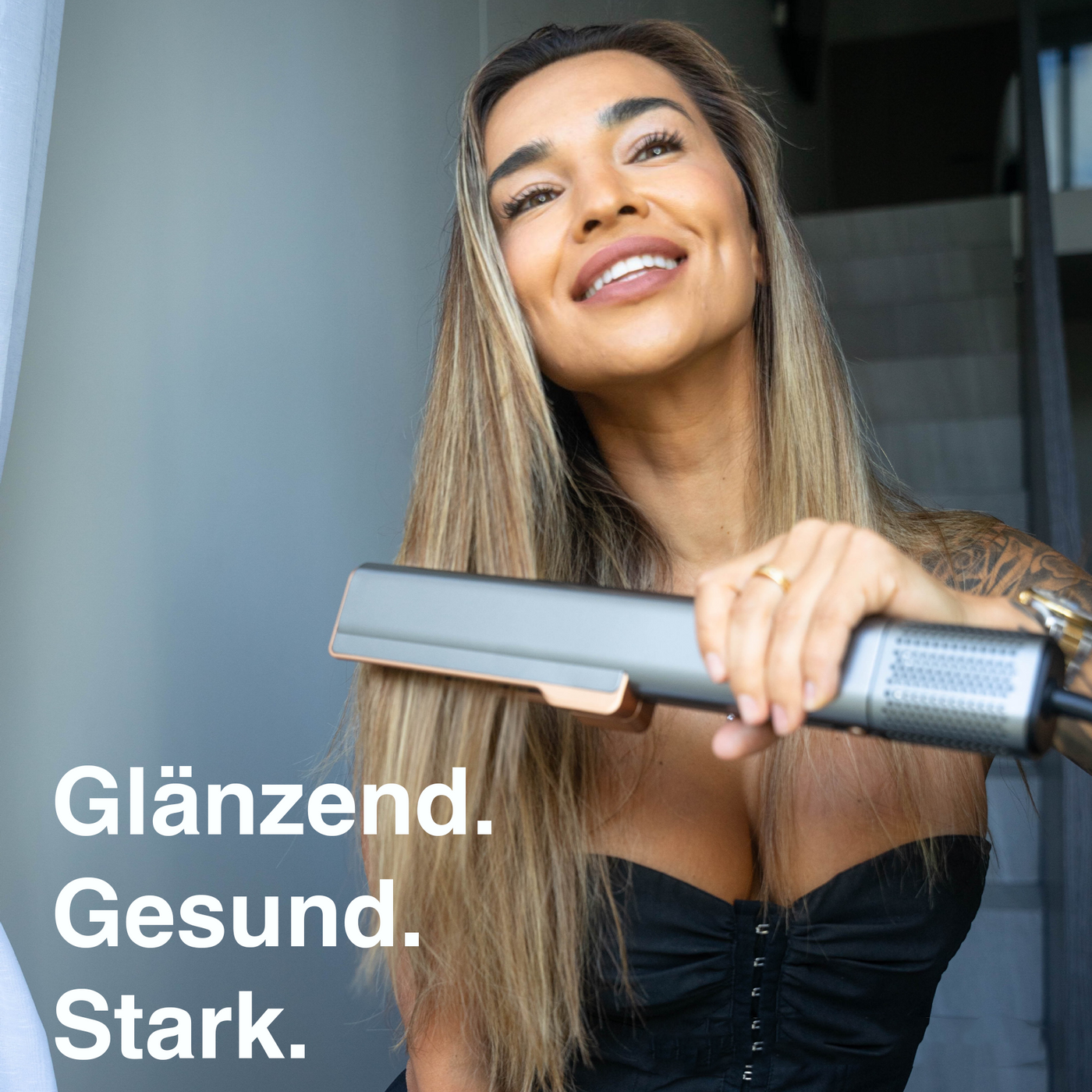 Luftglätter Glimora Detailansicht Temperaturkontrolle